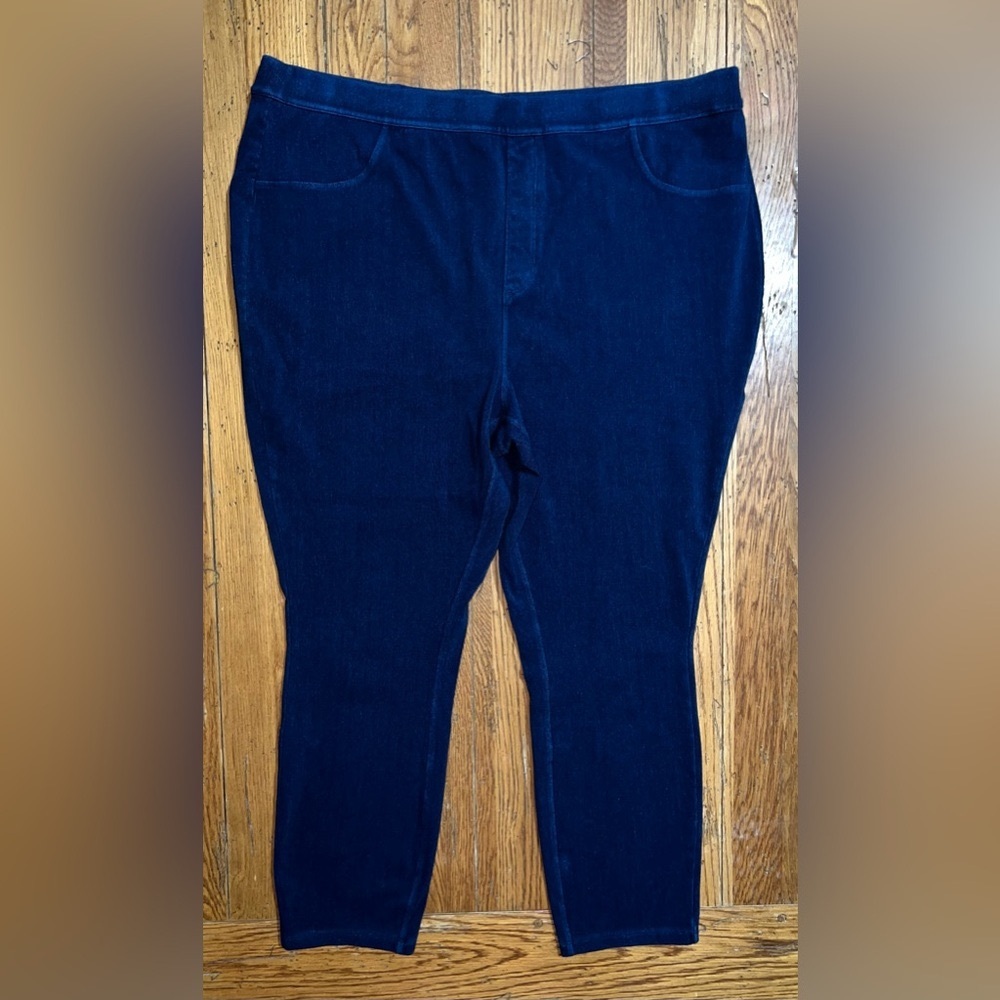NEW: Susan Graver Petite Cool Touch Denim Pull-On Ankle Jean! Size 20WP. - Picture 3 of 16